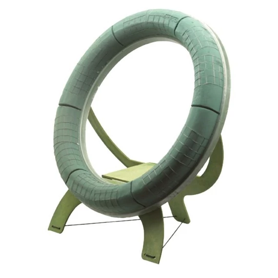 Koszorú állvánnyal ECObase Ring műanyag zöld 9x72 cm
