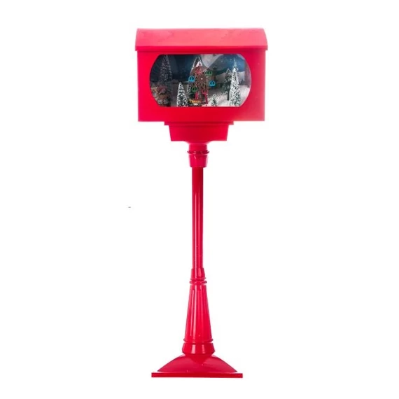 Havazós amerikai postaláda, elektromos, fa és műanyag, piros, 120 cm