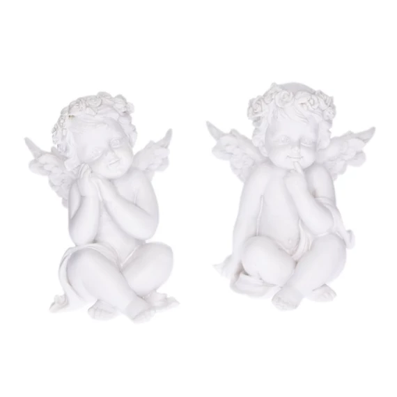 Ülő angyal, poly, 6,5x6,3x8 cm, 2 féle
