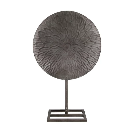 Álló asztali dekoráció, fém, 28x10x44 cm, ezüst