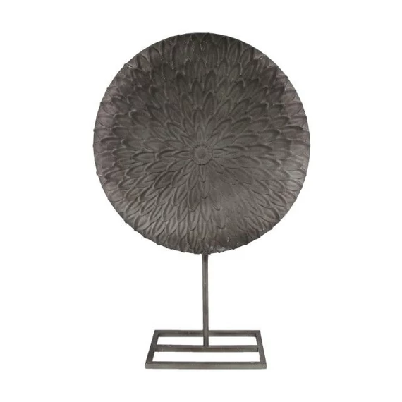 Álló asztali dekoráció, fém, 37x12x57 cm, ezüst