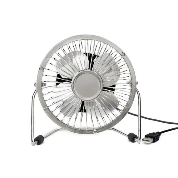 USB csatlakozós ezüst asztali ventilátor