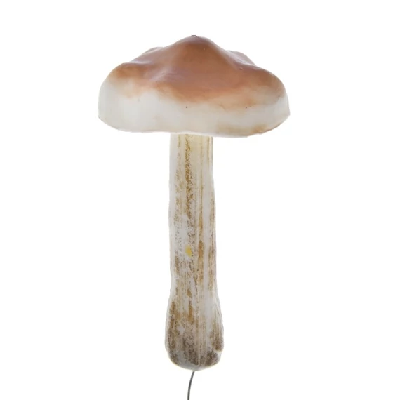 Betűzős gomba, polyfoam, 15 cm, barna és krém