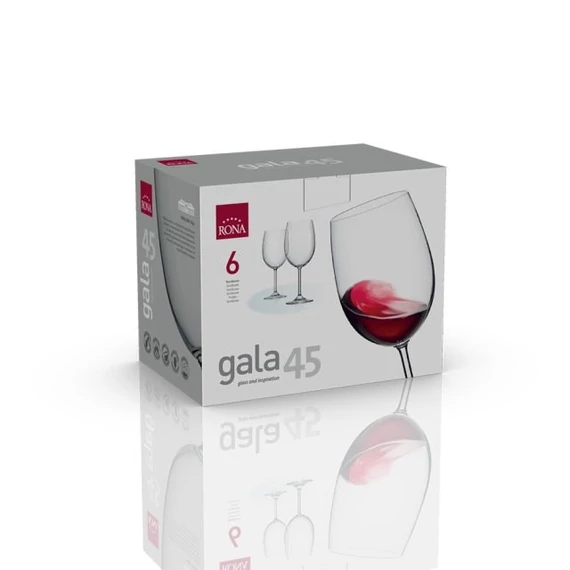 Boros üveg pohár Bordeaux Gala 450 ml 8,6x20,8 cm átlátszó 6 db