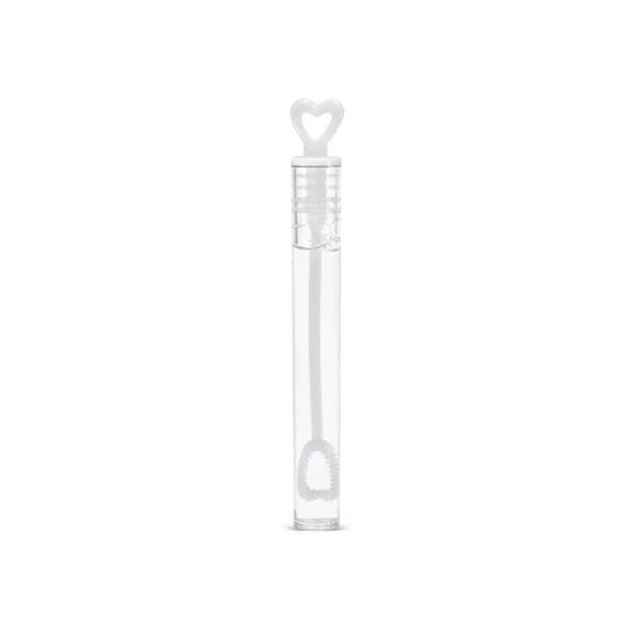Buborékfújó szíves műanyag 110mm fehér 48 db