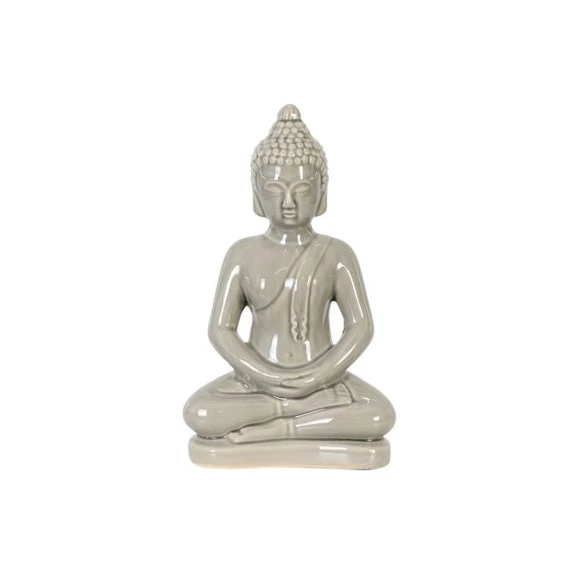 Buddha kerámia 21x12x35,5cm szürke