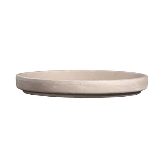 Cserépalátét XL agyag 14cm fehér