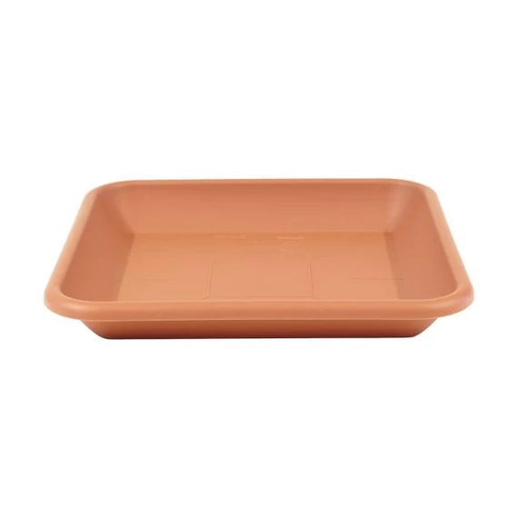 Cserépalátét műanyag szögletes terrakotta 20×15×3 cm