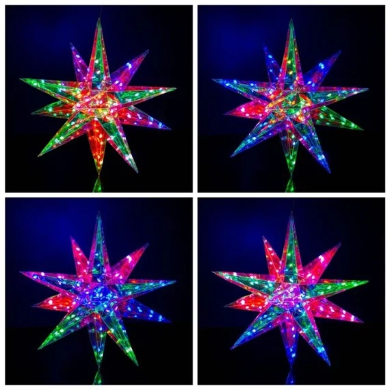 Holografikus LED-es csillag, 40 cm