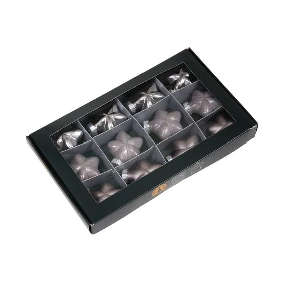 Üveg csillag, 4 cm, tuffstone, 12 db