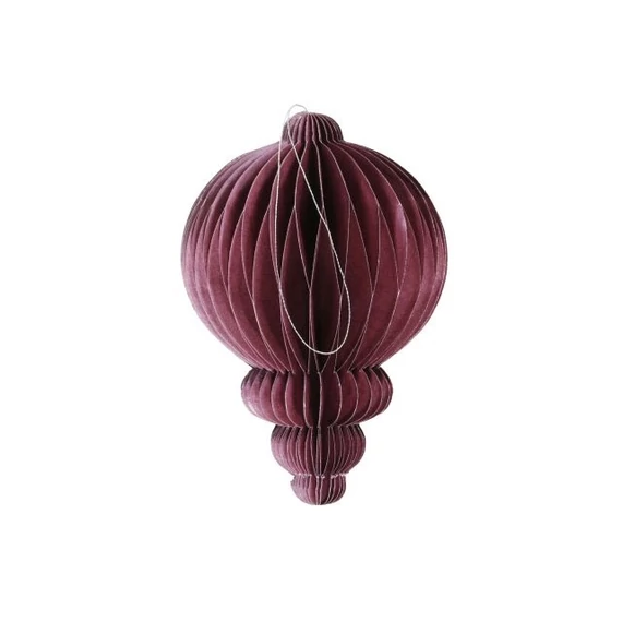 Akasztós dekoráció papír 12 cm, padlizsán