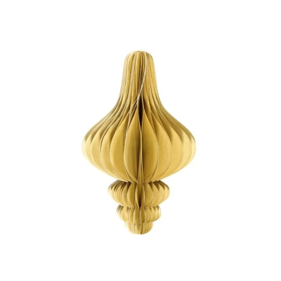 Akasztós dekoráció, papír, 20 cm, arany