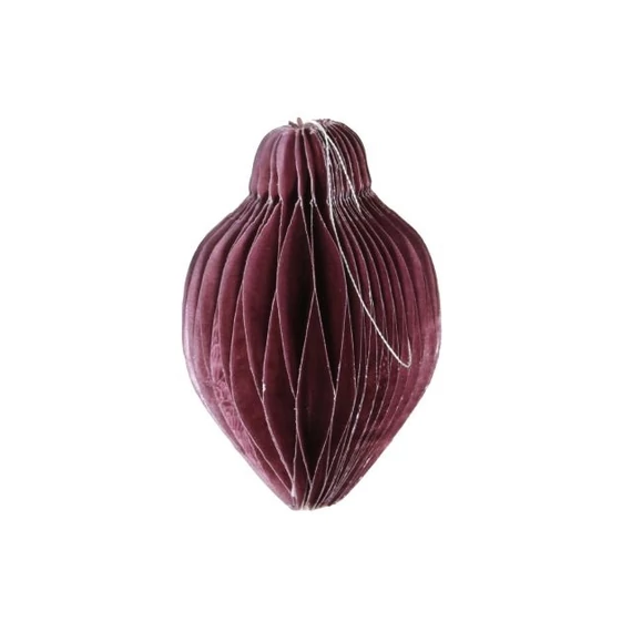 Akasztós dekoráció papír 8 cm, padlizsán
