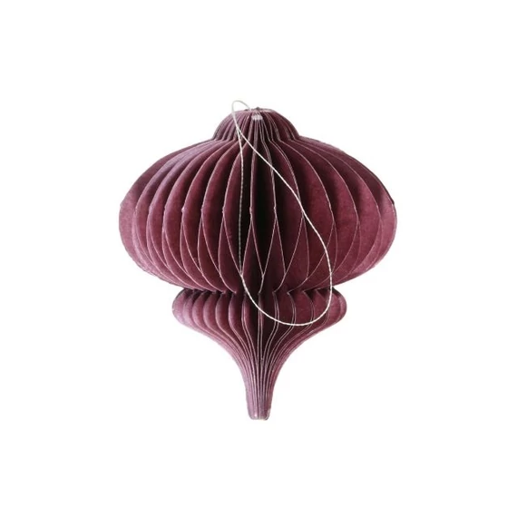 Akasztós dekoráció papír 8 cm, padlizsán