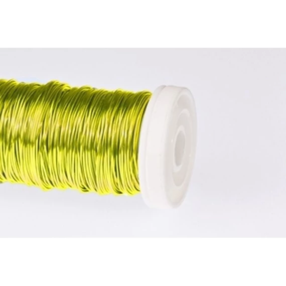 Dekordrót sima 0,3 mm sárga 100 gr