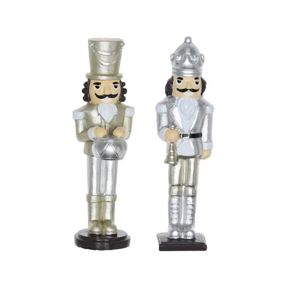 Diótörő dobbal és csengővel, poly, 13,5 cm, arany, 2 féle