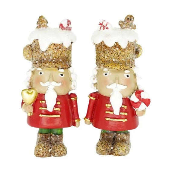 Poly diótörő nyalókával, szívvel álló 3x2,2x7,5 cm bézs, piros (2 féle)