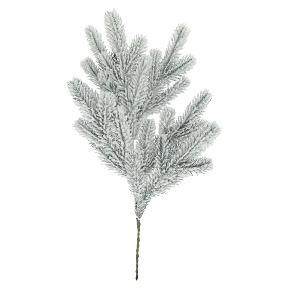 Fenyőág havas, 30 ággal, műanyag, 50 cm, zöld