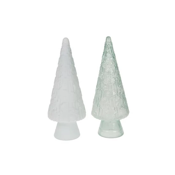 Fenyőfa üveg 13x34cm fehér, zöld 2 féle