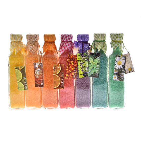 Fürdőkavics quadra, 250 ml, díszüvegben