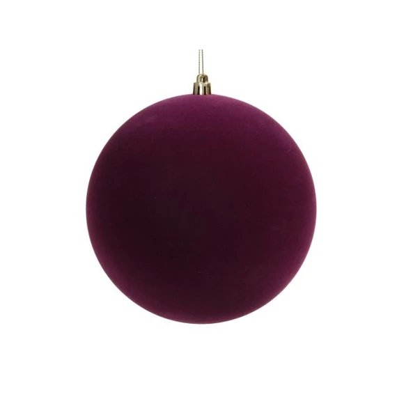 Műanyag gömb flokkolt 12 cm, lila