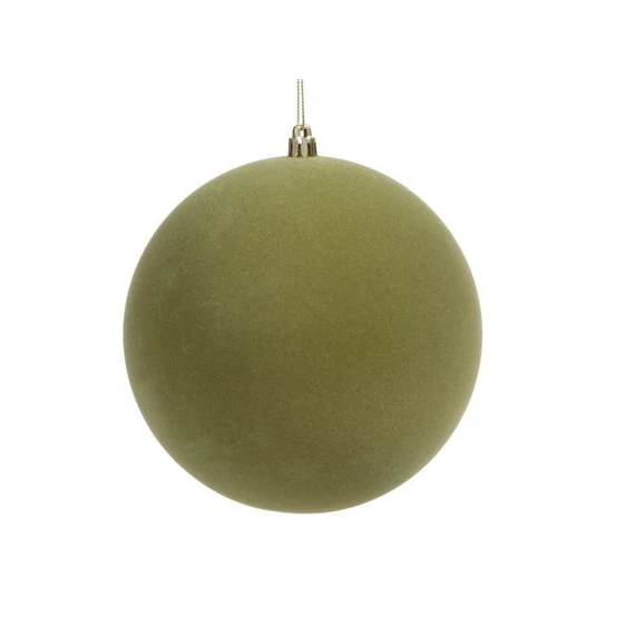 Műanyag gömb flokkolt 15 cm, zöld