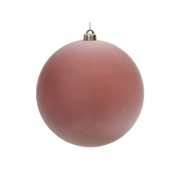 Flokkolt műanyag gömb, 20 cm, rózsaszín