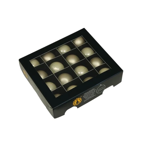 Üveg gömb 3 cm champagne combi 16 db