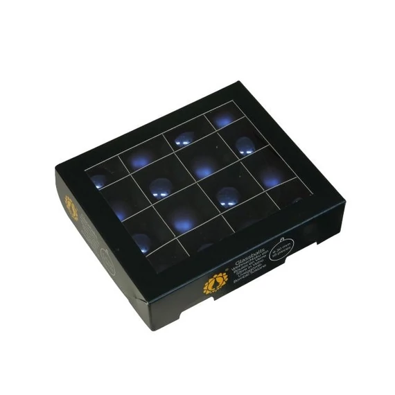 Üveg gömb, 3 cm night blue, 16 db