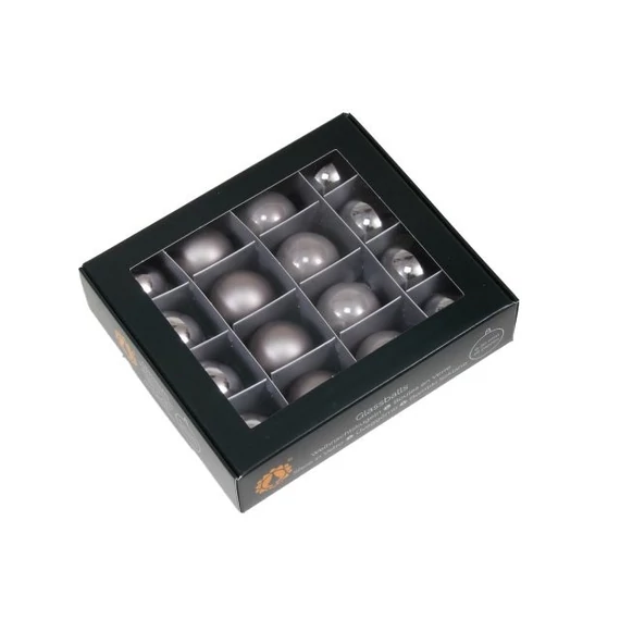Üveg gömb, 3 cm, tuffstone, 16 db