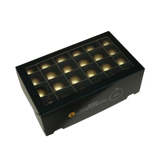 Üveg gömb, 4 cm, bright gold mat, 48 db