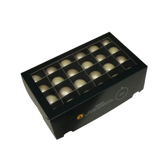 Üveg gömb, 4 cm, champagne combi, 48 db