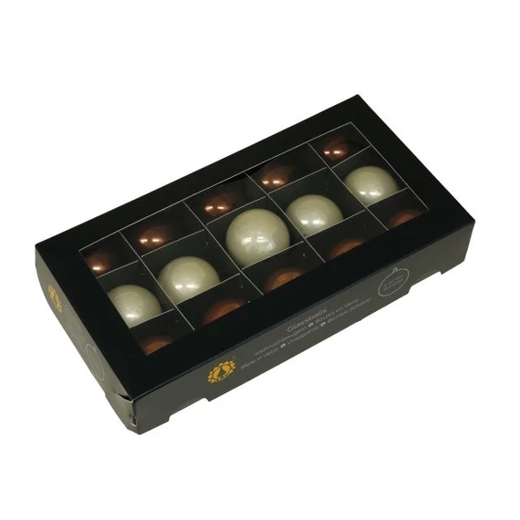 Üveg gömb 4 cm opal natural 15 db