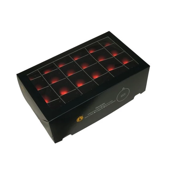 Üveg gömb, 4 cm red mat, 48 db