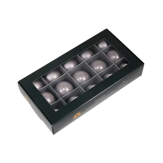Üveg gömb, 4 cm, tuffstone, 15 db