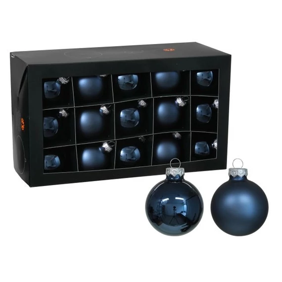 Üveg gömb, 5,7 cm, night blue, 30 db