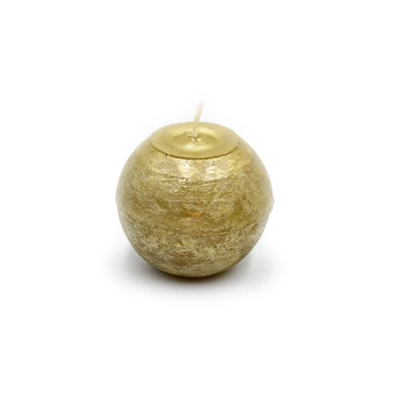 Gyertya golyó paraffin 8 cm arany 4 db