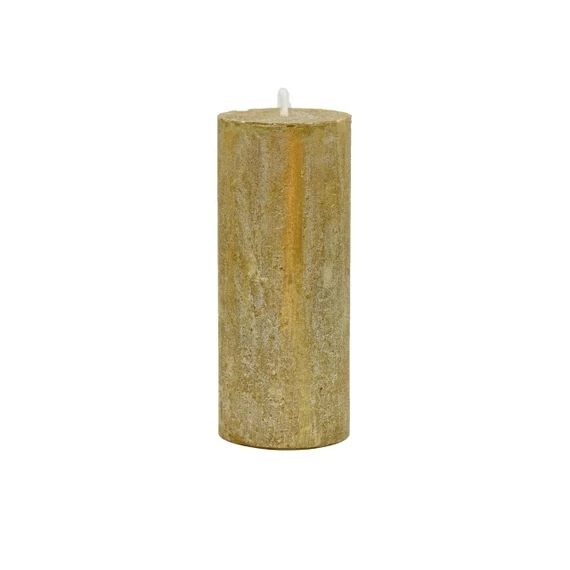 Gyertya henger paraffin 5x12 cm arany 4 db