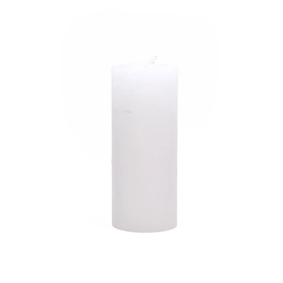 Gyertya henger paraffin 5x12 cm fehér 4 db