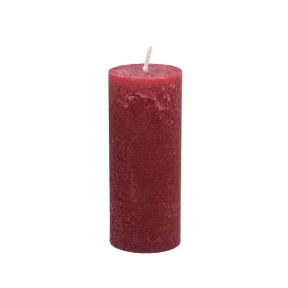 Gyertya henger paraffin 5x12 cm vérvörös 4 db