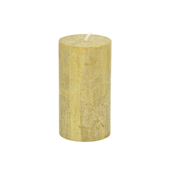 Gyertya henger paraffin 5x9 cm arany 4 db