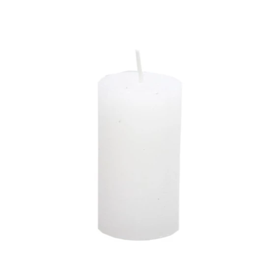 Gyertya henger paraffin 5x9 cm fehér 4 db