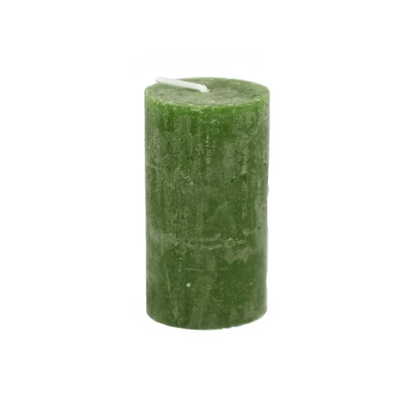 Gyertya henger paraffin 5x9 cm fenyőzöld 4 db