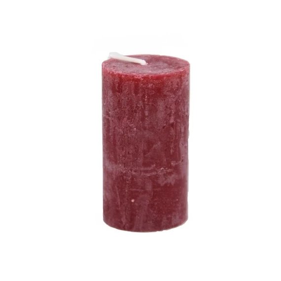 Gyertya henger paraffin 5x9 cm bordó 4 db