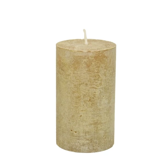 Gyertya henger paraffin 7x12 cm arany 4 db