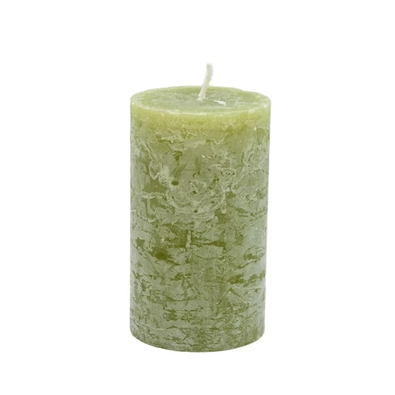 Gyertya henger paraffin 7x12 cm oliva 4 db