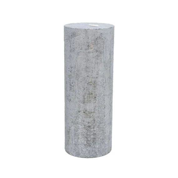 Gyertya henger paraffin 7x18cm ezüst 4 db