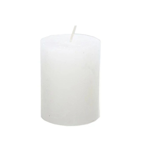 Gyertya henger paraffin 7x9 cm fehér 4 db