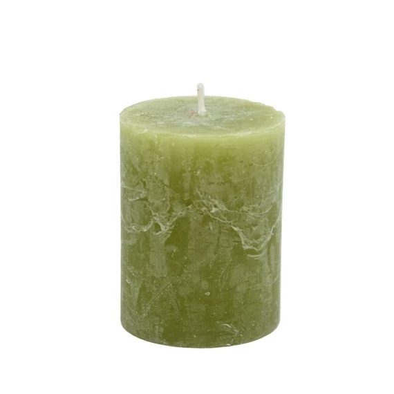 Gyertya henger paraffin 7x9 cm oliva 4 db