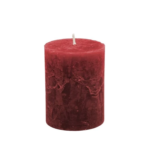 Gyertya henger paraffin 7x9 cm vérvörös 4 db